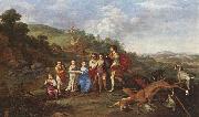 POELENBURGH, Cornelis van Children of Frederick V Prince Elector of Pfalz and King of Bohemia s china oil painting artist